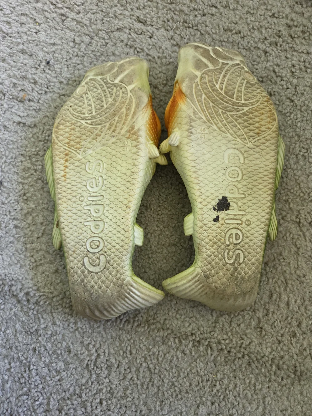 Green Fish-Shaped Men's Slip-On Sandals